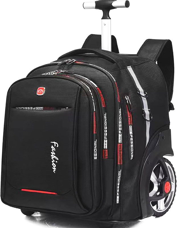 22 Inch Rolling Backpack with Wheels for Travel, 55 L Large Capacity Wheeled Bac