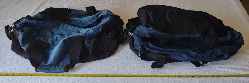 Pair Of 2 Small Travel Duffel Workout Bags Blue