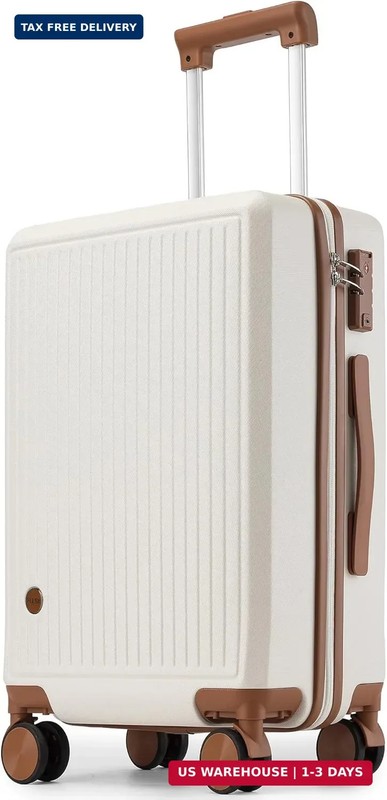 Hulsin 20″ Carry on Luggage with Spinner Wheels,22x14x9 Airline Approved | Small