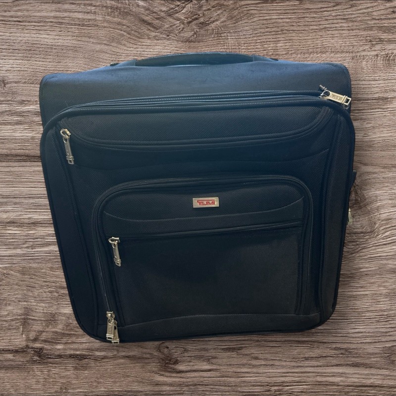 Tumi Ballistic Alpha Deluxe Firm Shell Rolling Carry Case Travel Luggage 16”L