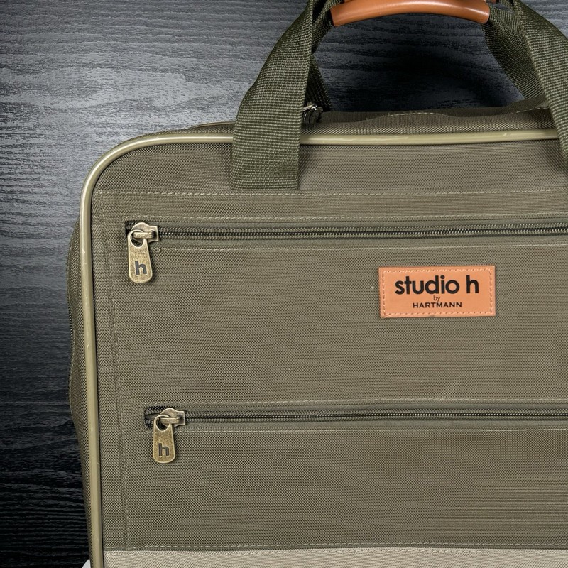 Hartmann Studio H - Rolling Briefcase Bag - Green - 12.5" Tall x 16.5" Wide gallery
