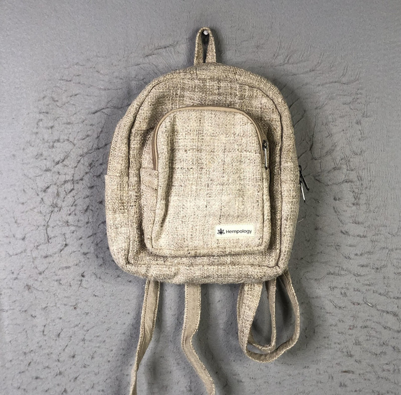 Hempology Mini Backpack Minimalist Sustainable Beach Neutral Cruise Hiking