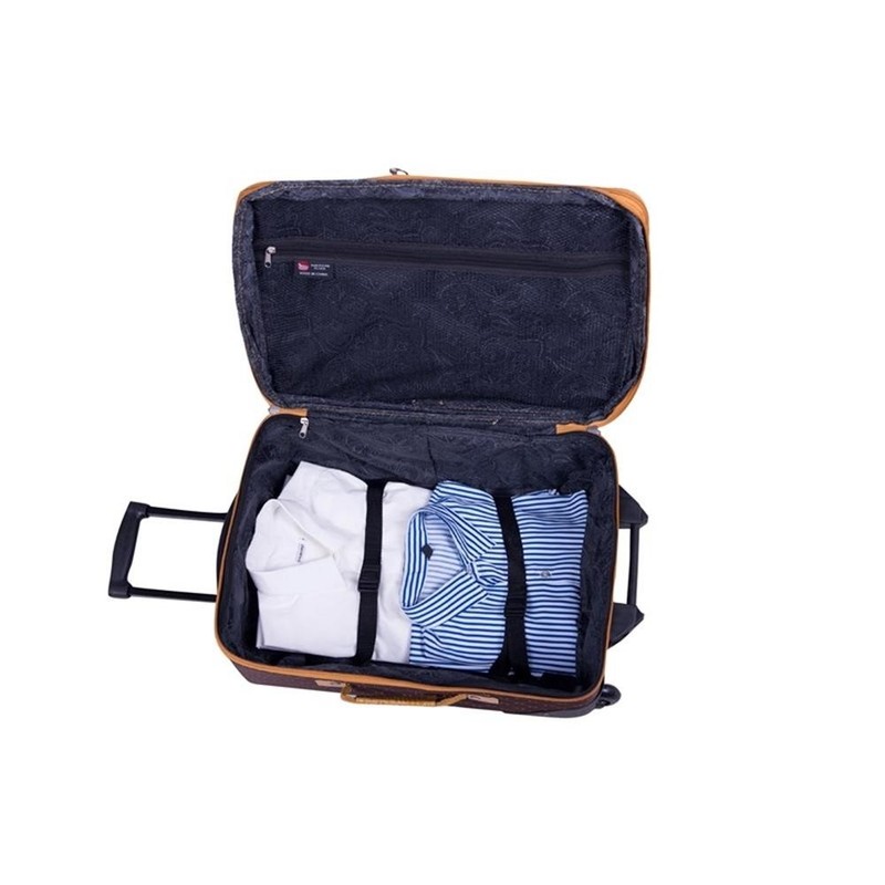Pemberly Row Traditional Polyester 4-Piece Luggage Set in Chocolate gallery