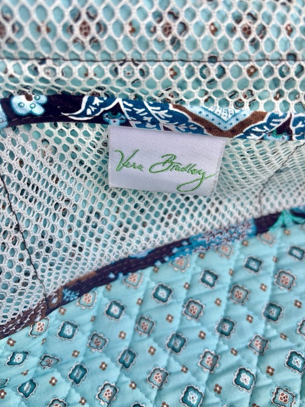 Vera Bradley Retired Java Blue Travel Organizer Cosmetic Toiletry Bag EUC gallery