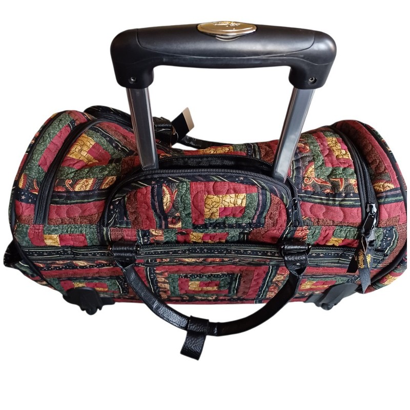 NEW Donna Sharp Set Quilted Patchwork Roller Carry On 19” Travel Bag Crossbody gallery