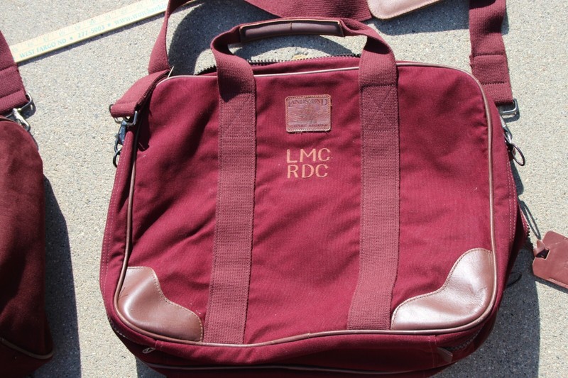 THREE Lands End Deluxe Square Rigger Luggage Bags Heavy Duty Canvas Suitcases gallery