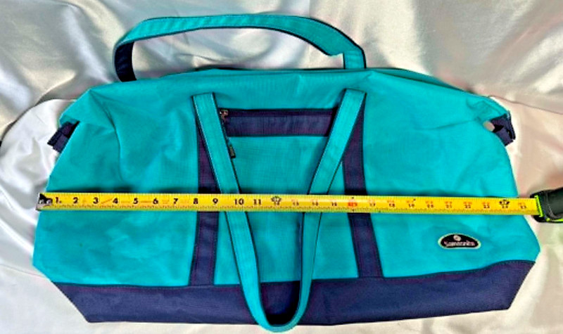 Samsonite Large Zip Tote Weekender Duffel Bag Teal Navy Travel Carry On Excellen gallery