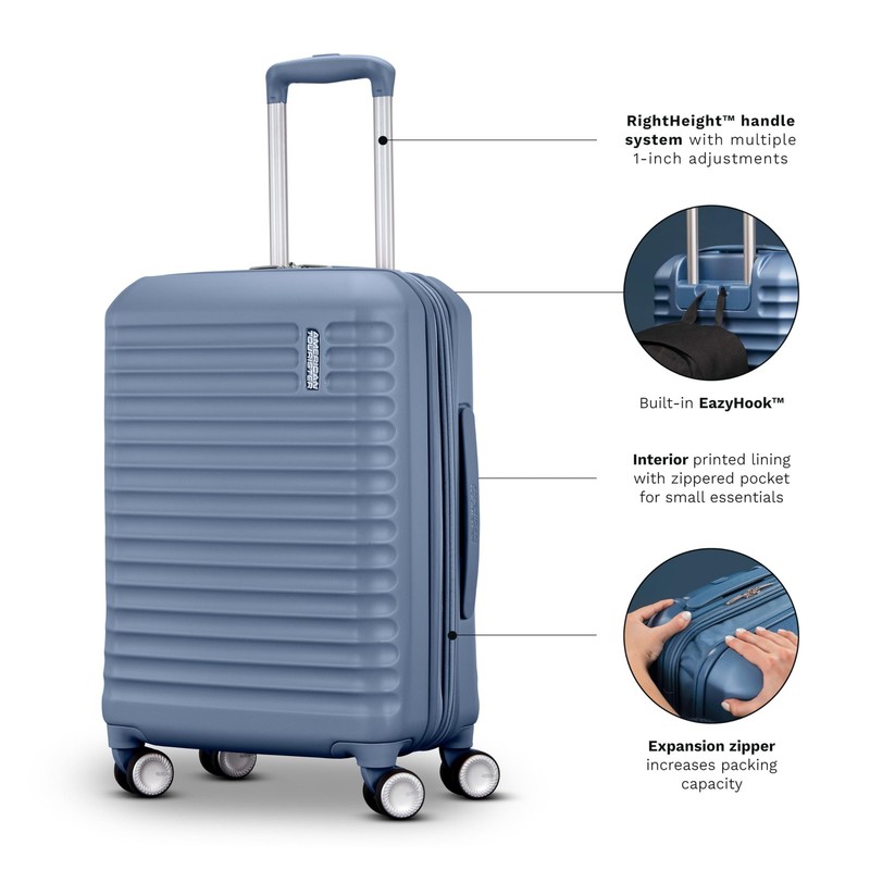 Durable Hardside Carry-On Spinner Luggage, Airline Approved, Expands 1.5" gallery