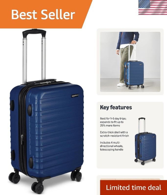 Durable 21″ Expandable Hardside Spinner Suitcase with Scratch-Resistant Finish