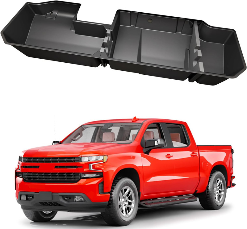 under Seat Storage Box Compatible with 2019-2026 Chevy Chevrolet Silverado 1500/