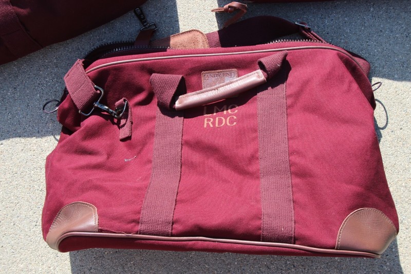 THREE Lands End Deluxe Square Rigger Luggage Bags Heavy Duty Canvas Suitcases gallery