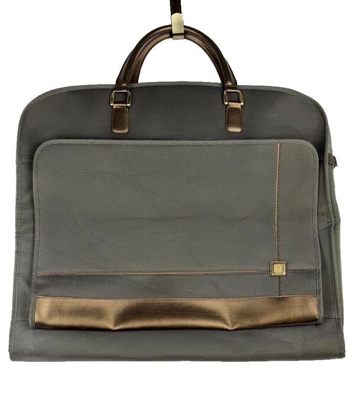 Diane Von Furstenberg DVF Garment Suit Travel Bag Brown Polyester