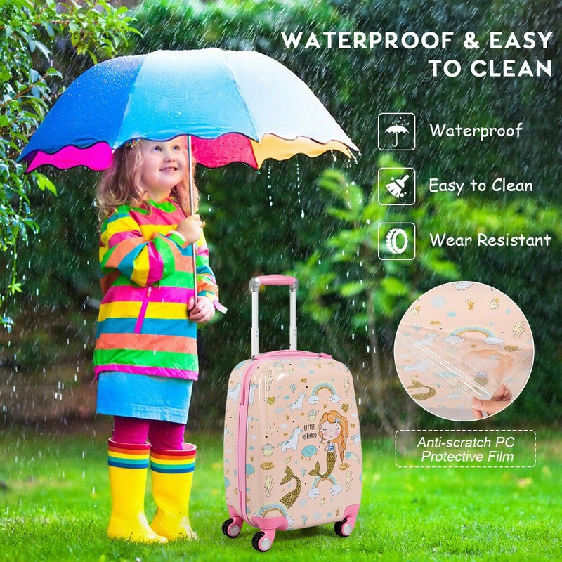 18" Carry On Suitcase & 12" Backpack Mermaid 2PC Kids Luggage Set CHristmas gallery