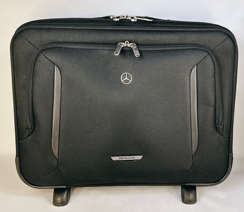 Samsonite Collaboration with Mercedes-Benz Black Luggage Laptop with Two Wheels