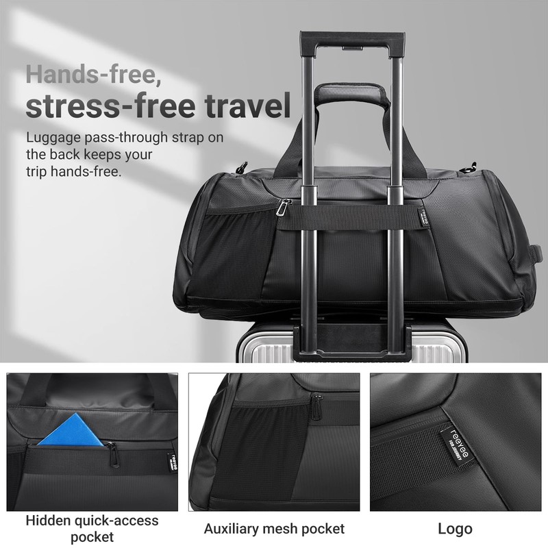 40L Convertible Gym Duffel Bag Backpack, Water Repellent Sports Travel Bag wi... gallery