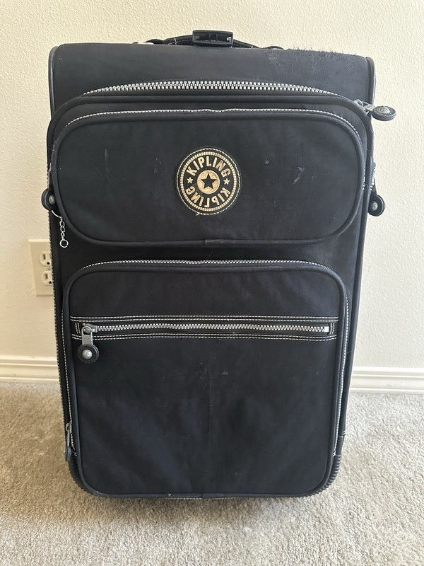 Kipling 23″ Carry On Wheeled Luggage Rolling Carry-On Bag Black Travel Suitcase