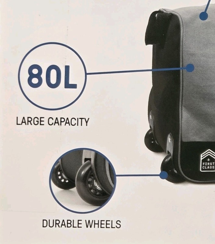 First Class 32" Expandable Collapsible Rolling Duffel Bag Black Pack & Go gallery
