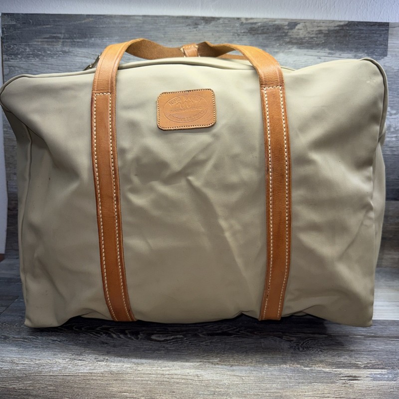 King Ranch Leather Canvas Tote Duffle Bag / Fair Condition