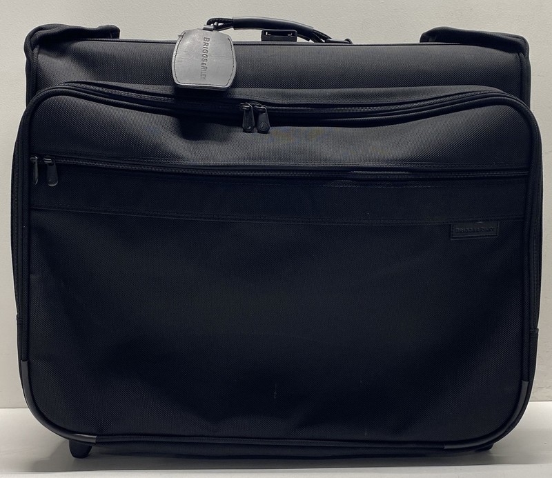 Briggs & Riley Black Ballistic Nylon Rolling Garment Bag Carry-On Suitcase