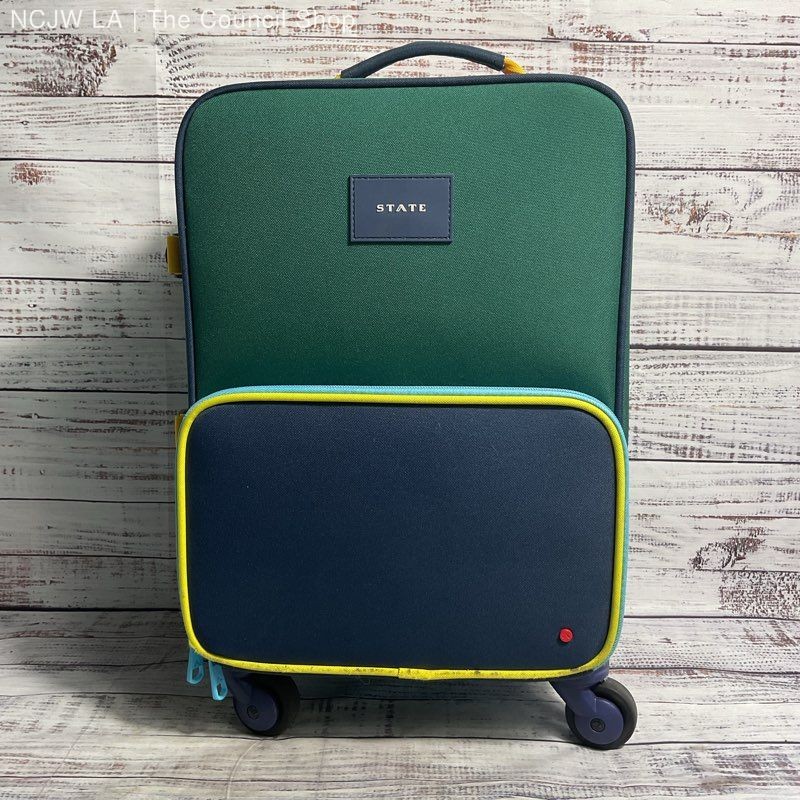 State Logan Colorblock Green/Navy 16" Carry On Children's Luggage