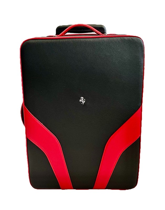 Ferrari-Branded Rolling Suitcase Carry-On Bag 21”x15”x7” Authentic