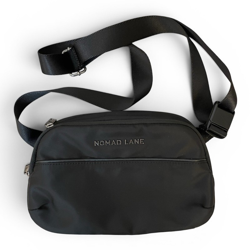 Nomad Lane Tomodachi Sling Bag Travel Organizer Black Nylon