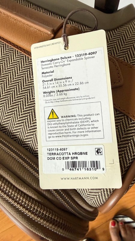 Hartmann Herringbone Deluxe Extended Journey Spinner Carry On Luggage 21" gallery