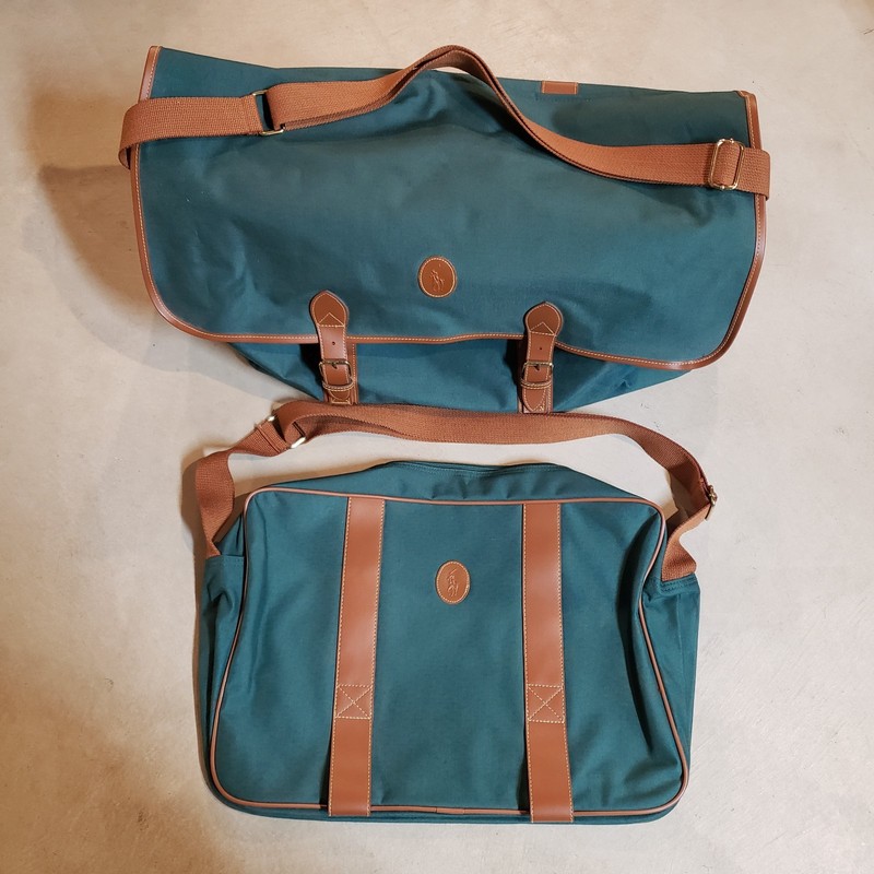 Vintage Polo Ralph Lauren Messenger And Duffle Bag Carry-On Luggage Strap Green
