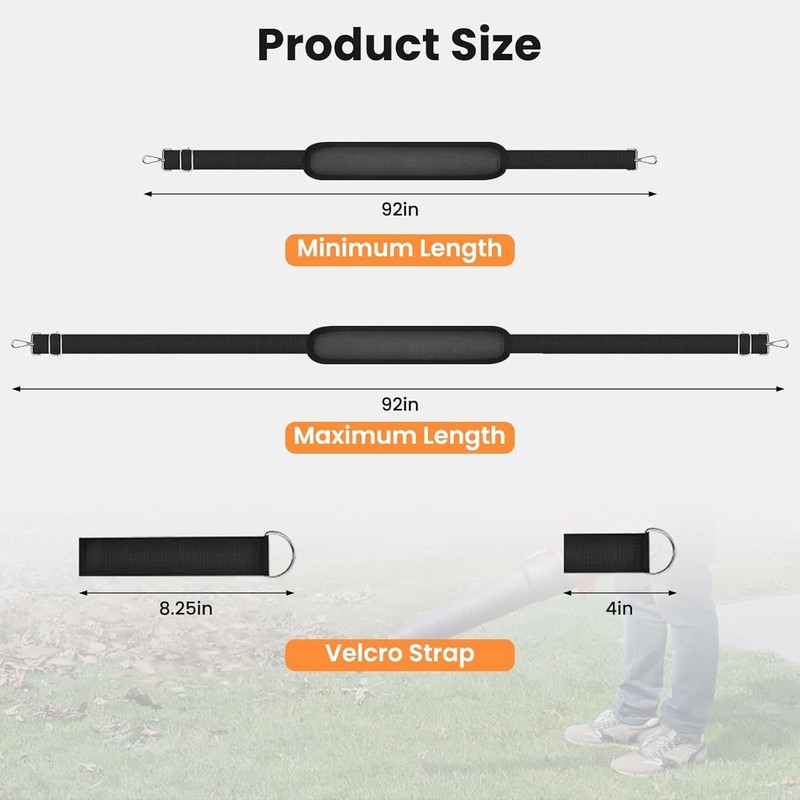Adjustable Universal Leaf Blower Shoulder Strap Anti Slip Padding Included gallery