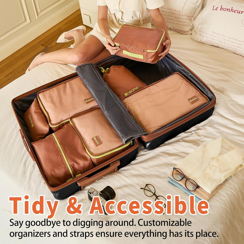 10 Piece Luggage Set Expandable Suitcase 22X14X9 Airline Approved Carry On, ABS gallery