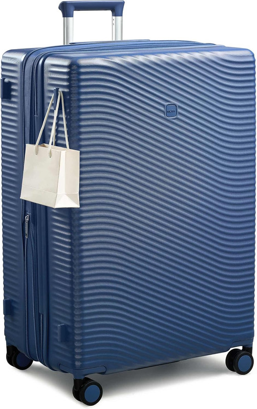 Large 28″ Expandable Hardshell Spinner Suitcase with TSA Lock – Interstellar Blu