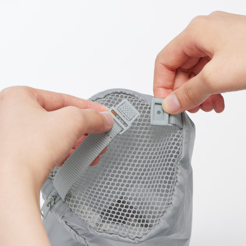 New Muji Polyester foldable Sorting Case Cylindrical Gray Color With 2 Size S/M gallery