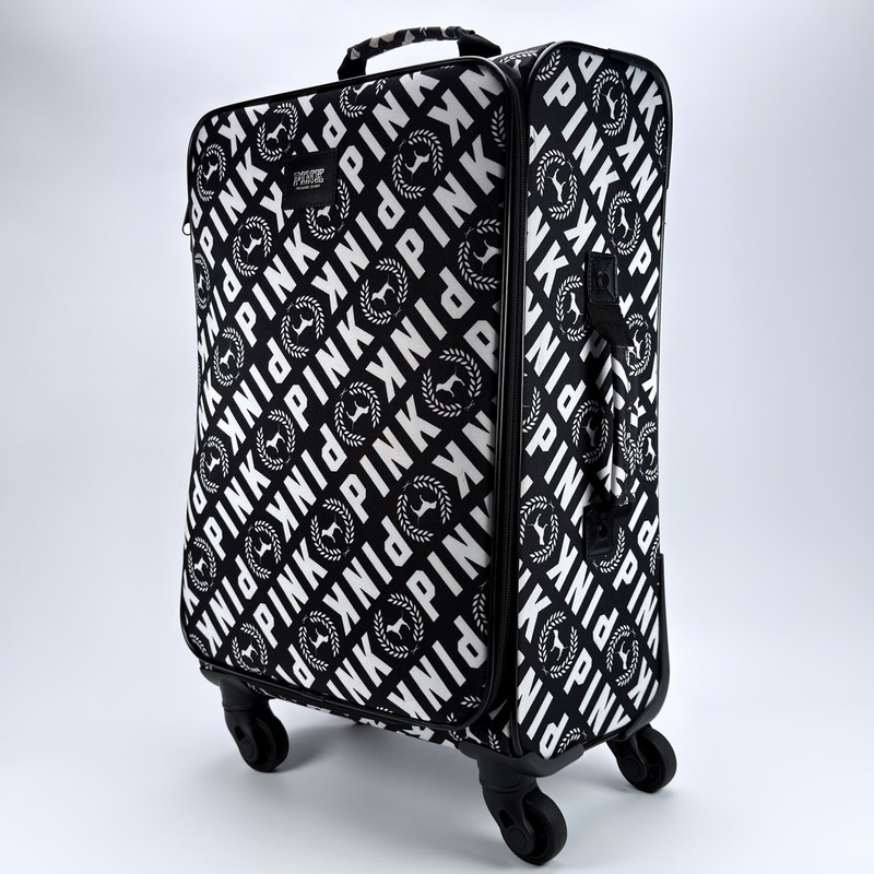 Pink By Victoria's Secret Logo Pattern Rolling Wheel Carry-On Luggage Suitcase gallery