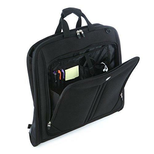 Olympia Luggage Deluxe Garment Bag, Black gallery