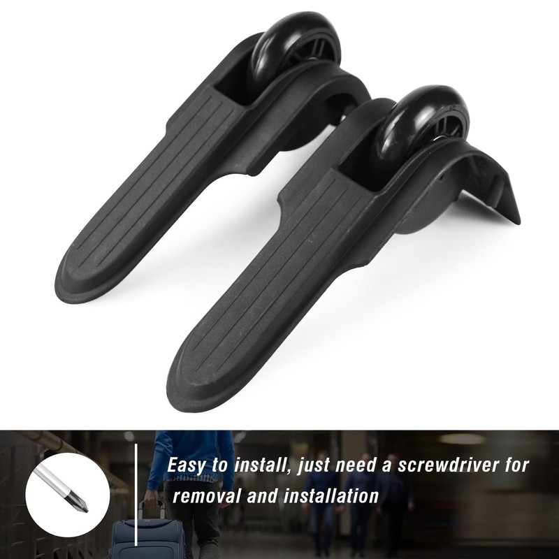 2 PCS Luggage Replacement Wheels Rear Suitcase Repair ZD-011 Universal Part gallery