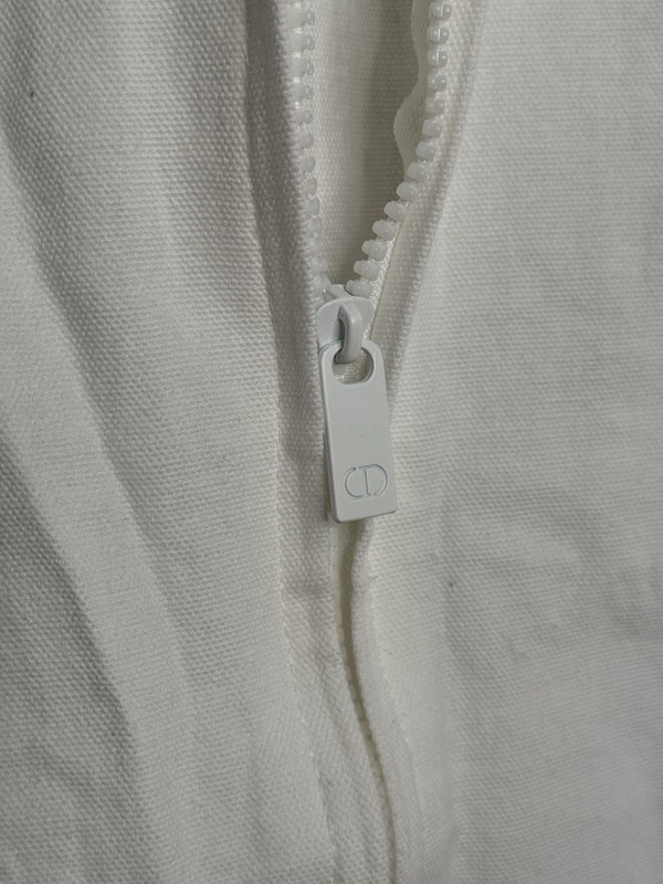 Dior Garment Storage Bag Approx: 38" x 23" White Canvas With Logo - Zip Up gallery