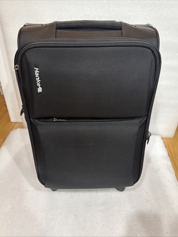 Hanke Expandable Soft-side Carry On Spinner Luggage 20” Black TSA Lock