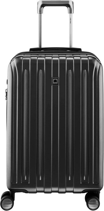 DELSEY Titanium 21″ Expandable Hardside Carry On Luggage Spinner Black BRAND NEW
