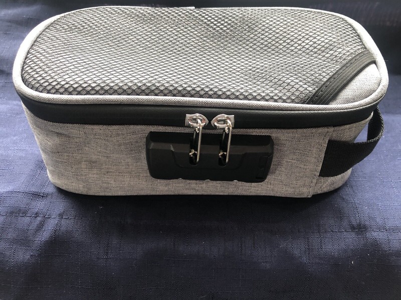 Grey Small Secure Smell-Proof Lockable Bag