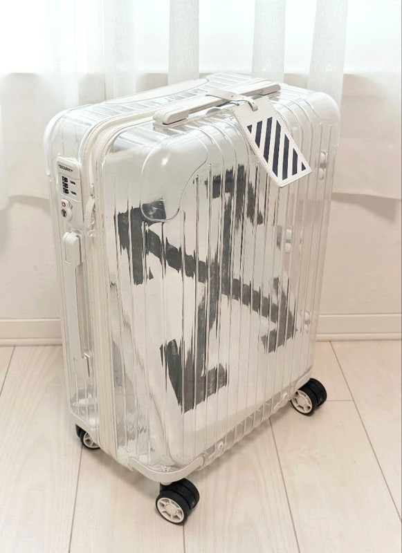OFF-WHITE x RIMOWA Cabin Suitcase Transparent White Aluminum Carry-On Virgi