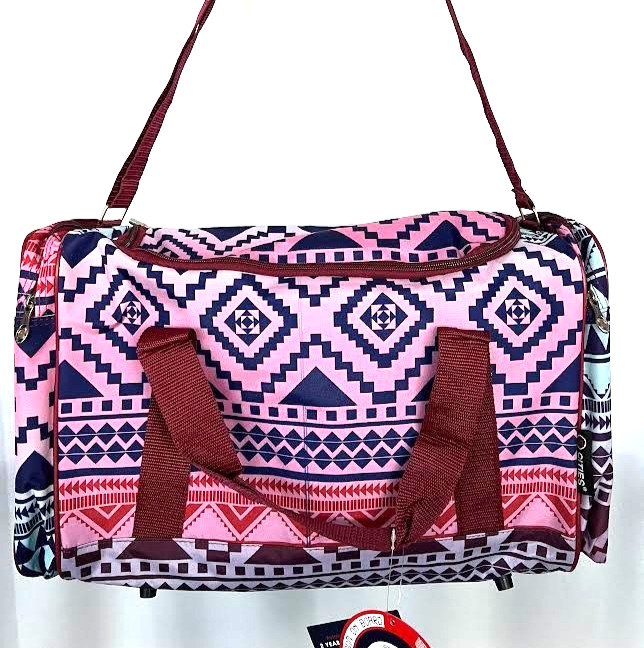 5 Cities Duffle Bag-Aztec Design *NEW* 21x12x8″ Airline Approved, Lightweight
