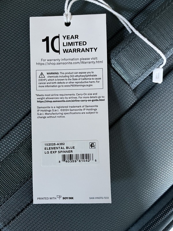 Samsonite Uplift Soft Side Large Spinner Element Blue Suitcase gallery