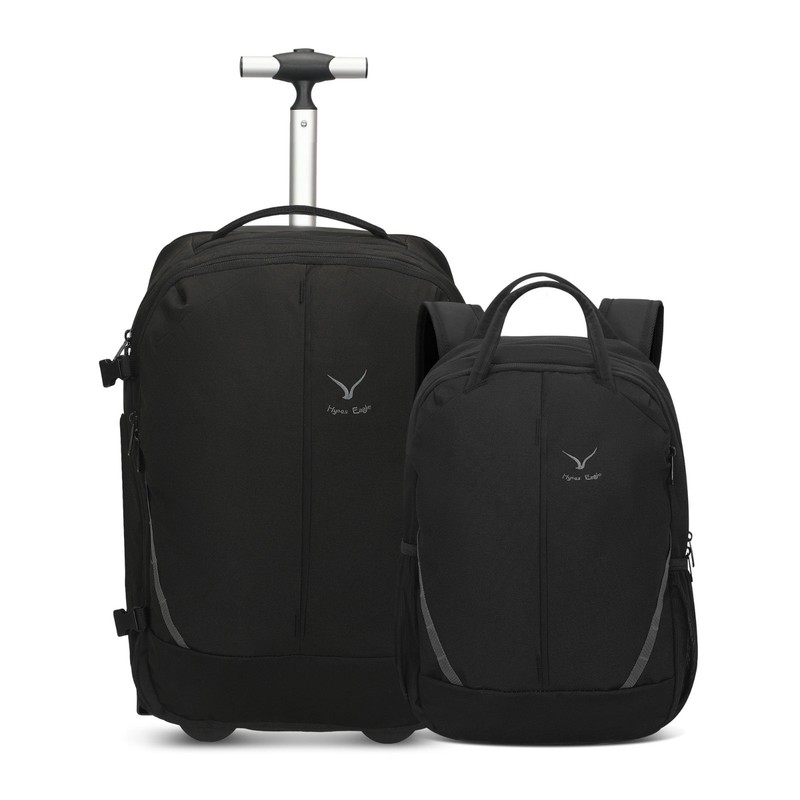 Hynes Eagle 2 in 1 Travel Backpack Set Rolling Backpack with Wheels Carry on Bag