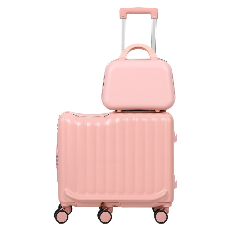 Kids Ride-On Suitcase 20in Hard Shell Luggage Retractable Handle Travel Carry On