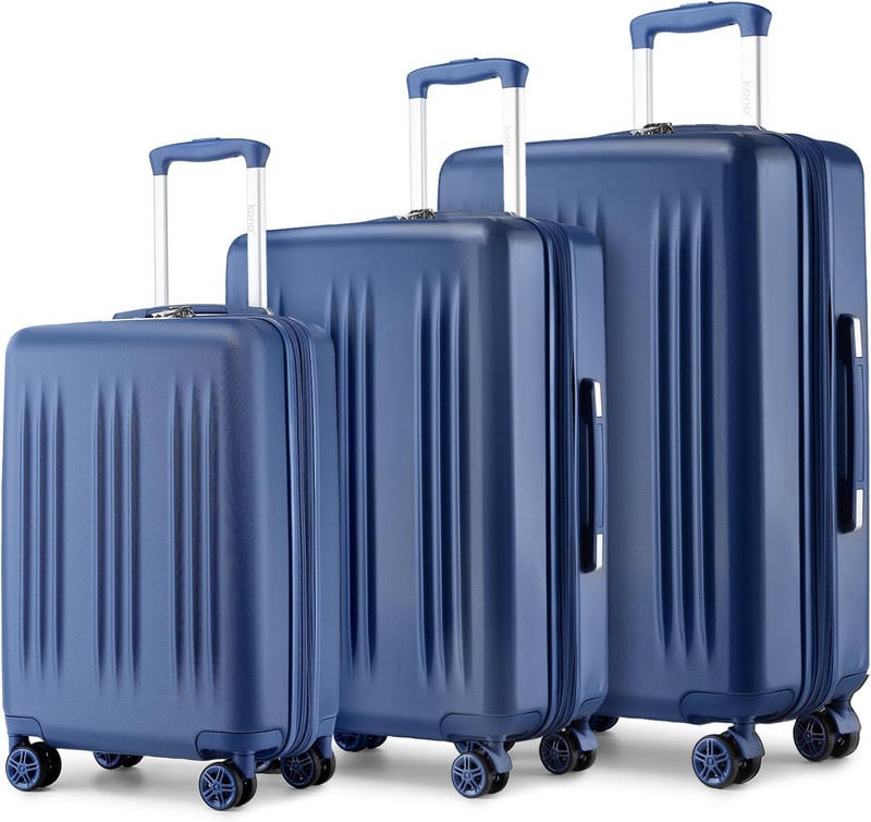 Expandable Luggage 3 Piece Set Hardshell Lightweight 20In 24In 28In Carry on Sui