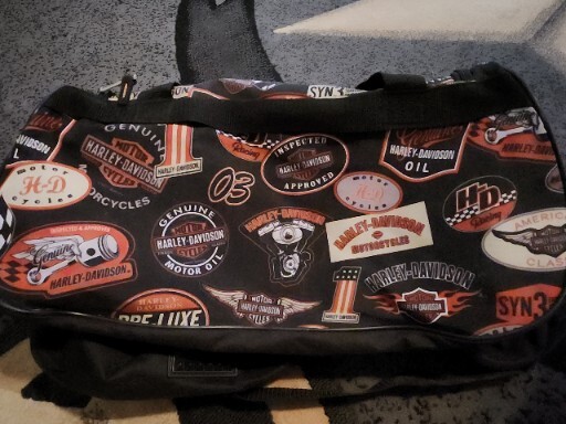 Harley-Davidson Logo Pattern Lightweight Duffel Bag 20x9x10” – Used
