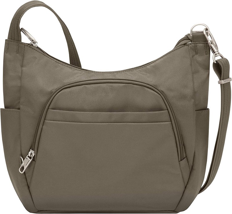 Travelon Anti-theft Classic Crossbody Bucket Bag, Nutmeg new nwt