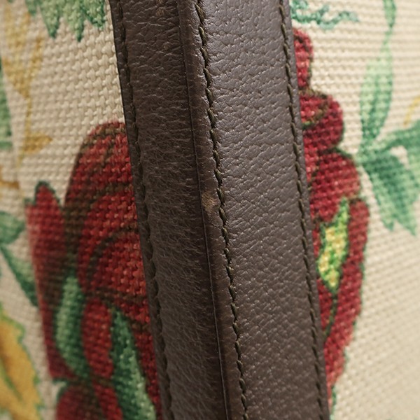 GUCCI trunk Medium Rigid Suitcase canvas leather Beige x brown Gold Metal gallery