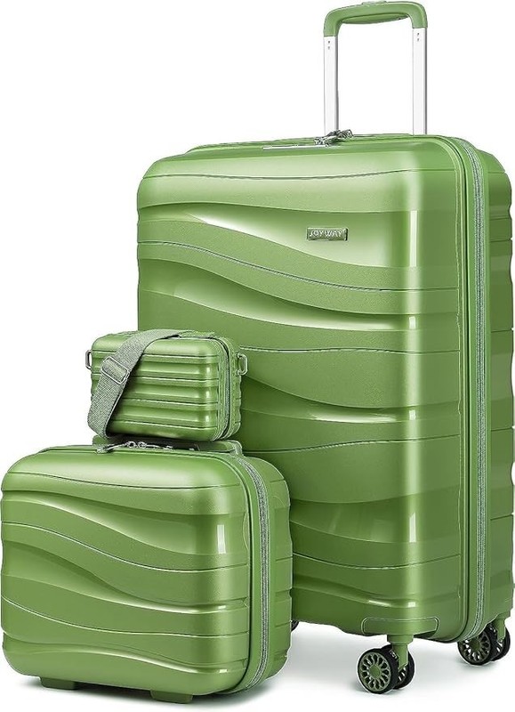 Compact 3-Piece Carry-On Luggage Set — Melalenia 22″ Carry-On + 7″ Portable Bag