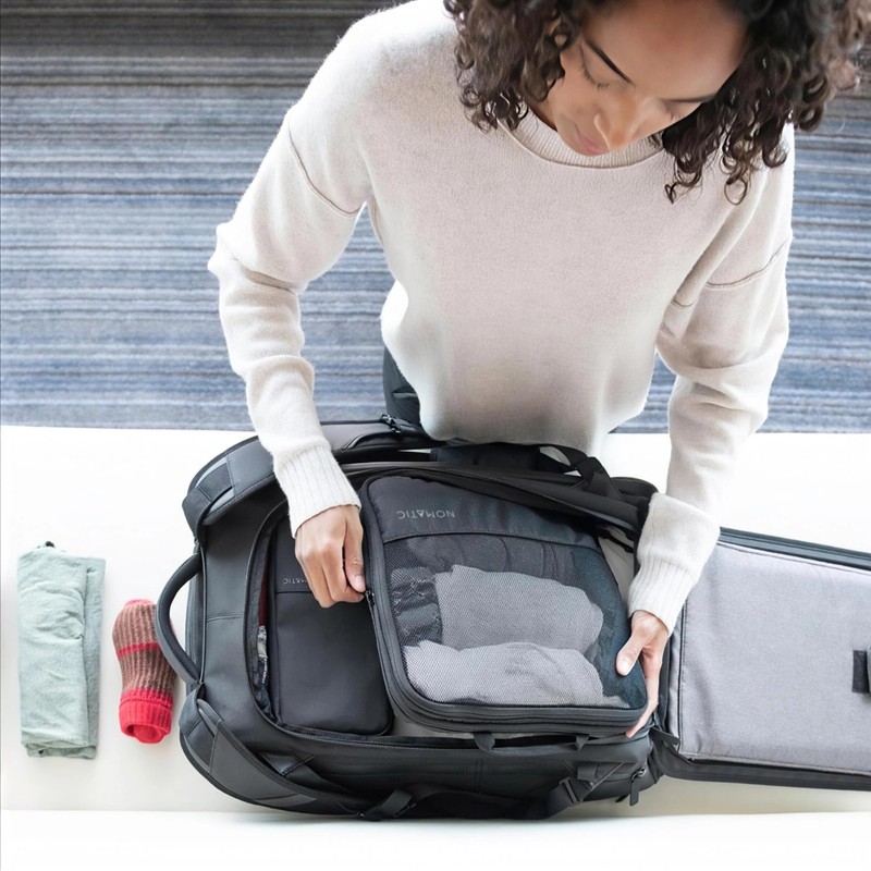 Small Compression Packing Cube Travel Luggage Organizer Carry On Suitcase Black gallery